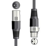 Qtx, cavo lighting DMX, spina XLR 3 poli e presa XLR, nero, 20 m
