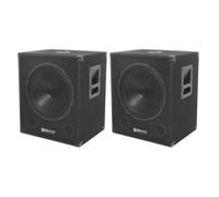 QTX QT15SA 15" 600 W Active Powered Subwoofer Bass Bin Speaker Coppia