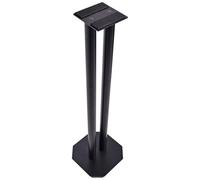 QTX Supporti per monitor da studio, altezza 80 cm, forniti in coppia, supporti per altoparlanti in acciaio nero con picchetti, ideali per home studio, suono surround, home cinema, per monitor di
