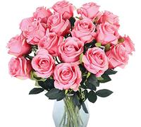 QTYQWC 10 Pezzi Rose Artificiali con steli Vero Touch Vero Finto Velvet Silk Rose Fiori di Maestri Accordi Floreali Decorazioni per la casa
