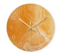 QTYQWC 12 Pollici in Marmo Nordico Colore Digitale Orologio da Parete Digitale in Vetro Orologio Artistico Orologio da Soggiorno Orologio da Parete (e)