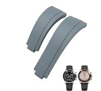 QTYQWC 20mm 21mm in gomma fibbia corta cabina di orologio adatto per il ruolo di sottomariner Daytona Oysterflex Yacht Master Small Wrist Silicone Cint (Colore: Preto, dimensione: 21mm)