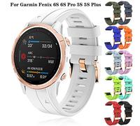 QTYQWC 20mm Smart Watch Band Strap Per Fenix 6S Pro 6S 5S Plus Sgancio Rapido Oro Rosa Fibbia Cinturino In Silicone Cinturino Cinturino Correa, 20mm Fenix 6S Pro, A