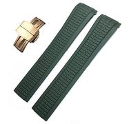 QTYQWC 21mm Colorful FluoUns in gomma fluoro di guardia per Patek 5164A 5167a Aquanaut Philippe Series Serie Butterfly Silicone Watch Strap per uomo e donna