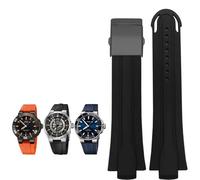QTYQWC 24 mm*da 12 mm per orologio in gomma a tracolla in gomma impermeabile per chiusura pieghevole in acciaio inossidabile in acciaio inossidabile in acciaio inossidabile.