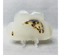 QTYQWC Agate Strited Geode a Forma di Cuore a Forma di Mano intagliata intagliatura Dono di casa Ornamento Spirituale Cristalli Decorativi e Pietre Decorative, Taglia 109 mm 72 mm