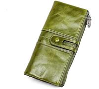 QTYQWC Borse da Uomo Pochette da Uomo in Vera Pelle con Cerniera Lunga con Porta Carte di Credito Porta Cellulare (Colore : A, Dimensioni : 20.8 * 10cm)