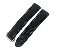 QTYQWC Canda di guardia in pelle in nylon in gomma 20mm 22mm 19mm 21mm Fit per Seamaster Planet Ocean Diver 300 Orologio in silicone arancione cinturino/nero/20mm