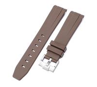 QTYQWC Estremità curva 20 mm natura di orologeria in gomma in fluoro Sostituire per cinghia Nuovo Green Submariner Explorer 2 Ruolo di guardia