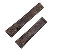 QTYQWC Guarda accessori per cinturino monaco carrera polso da polso a vitello glassato in pelle di pelle di orologio braccialette 22mm (colore: marrone, dimensione: con fibbia d'argento)