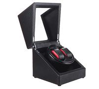 QTYQWC Guarda Winder Automatico Orologio Watch Box a Doppio Orologio Worod Wask, Motore Silenzioso con 5 modalità di Rotazione Orologi in Legno Display Regalo Boxholiday, H Watch Winder con Forza