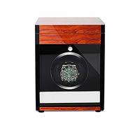 QTYQWC Guarda Winders Wood Watch Watch Case Smart Watches Winder con vincita di Orologio da Shaker Automatico a LED Light Mechanical (Vernice Red Wood Grain 3)
