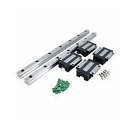 QTYQWC Guida lineare Grado P 2 PC HGH20/HGR20 200-2500 mm Galles lineari + 4 Pezzi HGH20CA/HGW20CC Slides Carriage con capezzolo (Colore: 2 binari 4 HGH20CA, Dimensione: 600 mm)