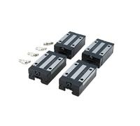 QTYQWC Guide lineari HGR20 Carriage 4 PC/Lotto HGW20CC Blocchi Slide Cuscinetti per la Guida lineare (Colore: Nero-Verde, Dimensione: HGW20CC)