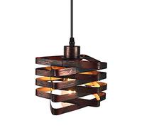QTYQWC Lampada a Pendente in Ferro battuto Industriale American Retro Spiral lampadario a Spirale Sala da Pranzo Soggiorno Cucina Isola Moderna Lampada da Lampada per la Brama (ruggine in Bronzo)