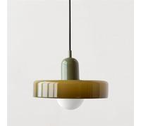 QTYQWC Mid -secolo a Sospensione Leggera Vetro Verde retrò in Vetro Appeso alla Luce Singola a soffitto Grande ascenso