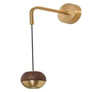 QTYQWC Noce Lampada a Parete con Luce Tonda Naturale Durevole, semplicità per Tutta Il rametto Illuminazione Interno da Letto Lampada a Parete (Dimensioni: Luce Calda)