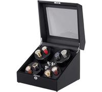 QTYQWC Orologi e Gioielli Black Watch Winders Box per 8 Orologi Automatici, con 4 modalità di Rotazione, Motore Super Tranquillo, per Uomo a