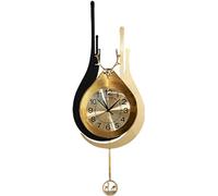 QTYQWC Orologio da Parete in Metallo Creativo con Pendolo, Grandi Orologi da Parete di Ferro, Arte Decorazione 3D casa Soggiorno Ristorante Hotel Silenzioso Non ticchettio Orologio in Quarzo, Blue ||