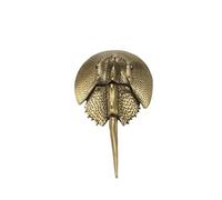 QTYQWC Ottone Antiche Creature Marine Limulus Figurine in Miniatura, Granchi a Ferro di Cavallo in Metallo Statua Scultura Ornamento da Tavolo Tavolo di Sabbia Bonsai Micro Paesaggio Decor Accessori