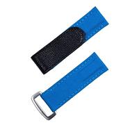 QTYQWC Pelle in tessuto in nylon 20mm Colorful Watchband per cinturino da Daytona Submariner GMT Yacht-Master Bracciale Watch Band (Colore: Tiff Blue Blk, dimensione: 20mm)