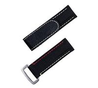 QTYQWC Pelle in tessuto in nylon 20mm Colorful Watchband per cinturino da Daytona Submariner GMT Yacht-Master Bracciale Watch Band (Colore: Tiff Blue Blk, dimensione: 20mm)