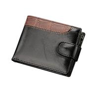 QTYQWC Portafogli da Uomo Portafogli da Uomo Portafoglio Corto da Uomo in Pelle Patchwork con Tasca Porta Monete Porta Carte Portafoglio a Tre Ante Pochette da Uomo Borsa per Soldi
