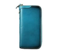 QTYQWC Portafogli Portafoglio conciato al vegetale Pochette Lunga da Donna Portafoglio da Uomo retrò Fatto a Mano da Uomo di Grande capacità (Colore : C)