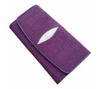 QTYQWC Portafoglio a Tre Ante Lungo in Vera Pelle di Razza Unisex Stile Unisex Portafoglio a Tre Ante Lungo in Vera Pelle da Donna Borsa Grande da Donna con Pochette (Blu Profondo)