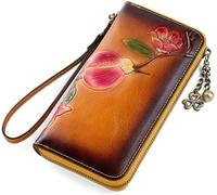 QTYQWC Portafoglio da Donna Portafoglio Lungo Casual da Donna Portafoglio con Pochette Portafoglio con Cerniera in Rilievo (Colore: E, Dimensioni: 19 * 2 * 10m)