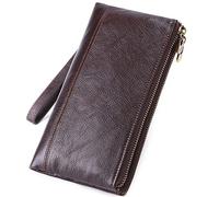 QTYQWC Portafoglio da Uomo Grande capacità Pochette retrò Business Casual Pochette Multi-Card Portafoglio Portafoglio (Colore: D, Dimensioni: 21 * 11 * 3cm)