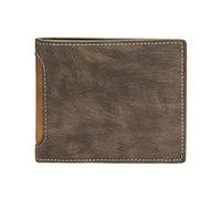 QTYQWC Portafoglio da Uomo in Pelle, Portamonete Corto da Uomo, Porta Carte con Cerniera Attorno al Portamonete (D, 11,5 cm * 9,5 cm * 2 cm)