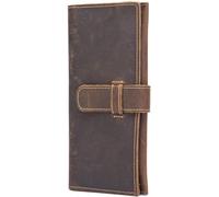 QTYQWC Portafoglio retrò Fatto a Mano con Strato Superiore da Uomo, Portafoglio Lungo Multi-Carta, Pochette da Uomo