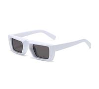 QTYQWC Steampunk spessa Telaio Sport Occhiali Da Sole Occhiali Da Sole Trend Donne Specchio Occhiali Da Sole Uomini Punk Quadrato Piccole Tonalità Occhiali, bianco, as pictures showed