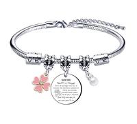 QTZXZX Braccialetto in acciaio inox, regalo per sorella, migliore amica, bella sorella, idea Natale