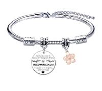 QTZXZX Donne Bracciali Polso Moglie Regalo Di San Valentino Braccialetti Collega Amica Famiglie Compleanno Festa Della Mamma Zia Nonna Sorella Figlia Nipote Laurea Ricordo Natale Anniversario