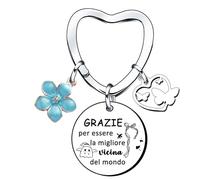 QTZXZX Portachiavi - Al Miglior Vicino dell'Universo - Regali per Vicino Amici Fantastico Vicino Regalo Addio Trasloco Regali di Inaugurazione della Casa per il Vicino Portachiavi