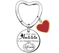 QTZXZX Portachiavi Amicizia,Regalo Amica,Idee Regalo Amica Compleanno,Idee Regalo per Un Amica,Regalo Originali per Amica,Portachiavi Amica Speciale,Regalo Compleanno,Regalo di Capodanno per Un Amico