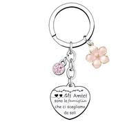 QTZXZX Portachiavi Amicizia,Regalo Amica,Idee Regalo Amica Compleanno,Idee Regalo per Un Amica,Regalo Originali per Amica,Portachiavi Amica Speciale,Regalo Compleanno,Regalo di Capodanno per Un Amico
