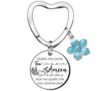 QTZXZX Portachiavi Amicizia,Regalo Amica,Idee Regalo Amica Compleanno,Idee Regalo per Un Amica,Regalo Originali per Amica,Portachiavi Amica Speciale,Regalo Compleanno,Regalo di Capodanno per Un Amico