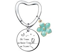 QTZXZX Portachiavi Amicizia,Regalo Amica,Idee Regalo Amica Compleanno,Idee Regalo per Un Amica,Regalo Originali per Amica,Portachiavi Amica Speciale,Regalo Compleanno,Regalo di Capodanno per Un Amico