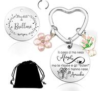 QTZXZX Portachiavi Collega Donna Regali per Amica Regalo Natale Colleghi Idee Regalo Uomo Colleghe Amicizia Porta Chiavi Regalo per Colleghi Che Va Via Grazie Pensione Regali per Amica Maestra (1)