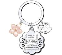 QTZXZX Portachiavi Festa Della Mamma Idee Regalo Regali Festa Della Mamma Originali Personalizzato Regalo Mamma Compleanno Natale Anniversario Regalo Festa Della Donna Pasqua San Valentino (7)