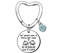 QTZXZX Portachiavi Regalo Amica Speciale Regali Amica Compleanno Regalo Migliore Amica Portachiavi Amicizia Donna Cuore Idee Regalo Amiche Sorella Amico Laurea Natale