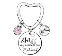 QTZXZX Regali Natale Zia Regalo Zia Bracciale Braccialetto Zia L’amore tra una Zia e un Nipote e per sempre Ti voglio bene Regalo Zia Compleanno Anniversaire Braccialetti Donna Regalo Donna