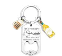 QTZXZX Regalo Fratello Portachiavi Regalo Per Fratello Regalo Fratello Compleanno Regalo Di Compleanno Per Fratello Regalo Fratello Maggiore Regalo Per Fratello Minore Regalo Per Fratello Natale (1)