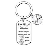 QTZXZX Regalo Fratello Portachiavi Regalo Per Fratello Regalo Fratello Compleanno Regalo Di Compleanno Per Fratello Regalo Fratello Maggiore Regalo Per Fratello Minore Regalo Per Un Fratello Natale