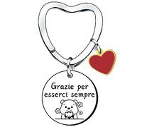 QTZXZX Regalo Laurea Amicizia Regali Portachiavi Donna Uomo, Grazie per esserci sempre, per Donna Uomo Amica Amico Laurea Regali di compleanno,Grazie per il Regalo,Regali Ringraziamento