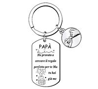 QTZXZX Regalo papà portachiavi,papà regalo,papa compleanno regali,papà regali,Per papà compleanno regali,per il papà regalo,festa del papàci sono molti supereroi ma il mio preferito si chiama papà (2)