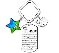 QTZXZX Regalo per mio Figlio Portachiavi da Uomo Regalo dai Genitori al Figlio Regalo di Natale Laurea Regalo di Compleanno Regalo di Addio Regalo di Ritorno a Scuola (2)